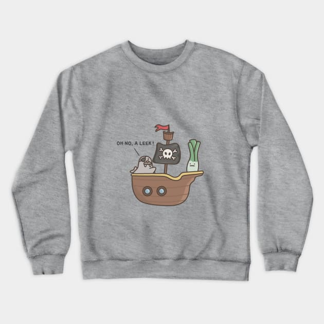 A Pirate Ship Leek Crewneck Sweatshirt by pbanddoodles